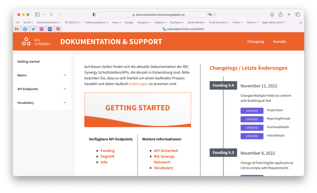 Schnittstellen Dokumentation