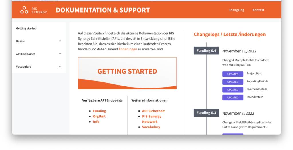 Schnittstellendokumentation